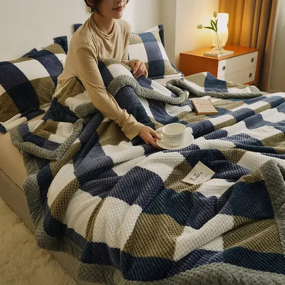 Soft Chenille Knit Throw Blanket for Couch & Bed by HitMyNeed