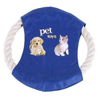 Soft Cloth Dog Frisbee Chew and Fetch Toy by HitMyNeed