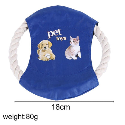 Soft Cloth Dog Frisbee Chew and Fetch Toy by HitMyNeed