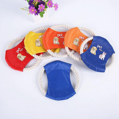 Soft Cloth Dog Frisbee Chew and Fetch Toy by HitMyNeed