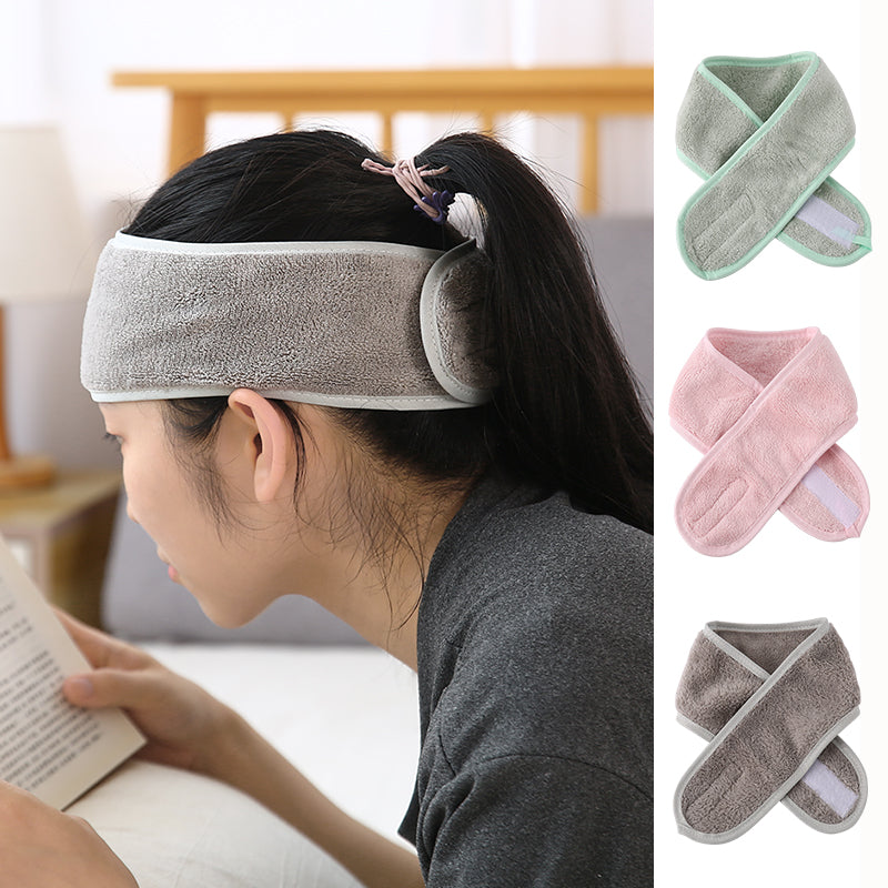 Soft Coral Fleece Adjustable Facial Headband by HitMyNeed