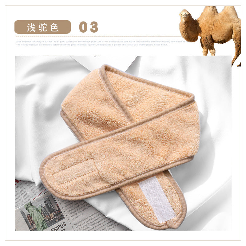 Soft Coral Fleece Adjustable Facial Headband c by HitMyNeed