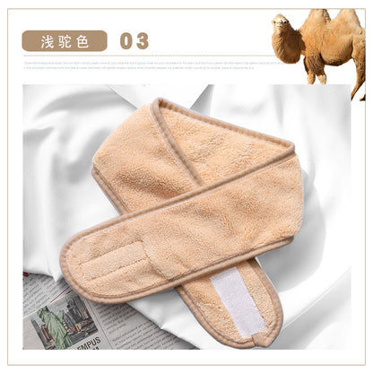 Soft Coral Fleece Adjustable Facial Headband c by HitMyNeed