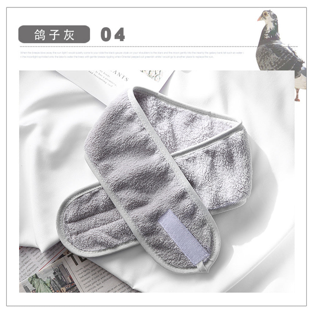 Soft Coral Fleece Adjustable Facial Headband d by HitMyNeed