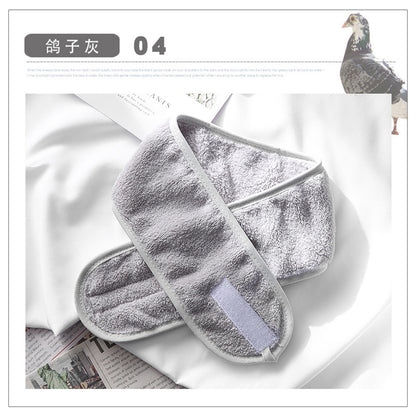 Soft Coral Fleece Adjustable Facial Headband d by HitMyNeed