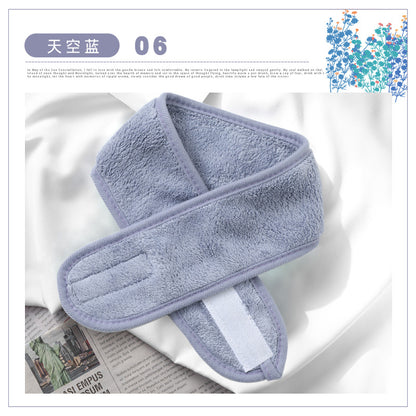 Soft Coral Fleece Adjustable Facial Headband e by HitMyNeed