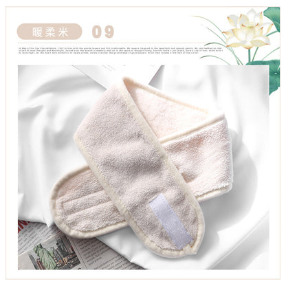 Soft Coral Fleece Adjustable Facial Headband h by HitMyNeed
