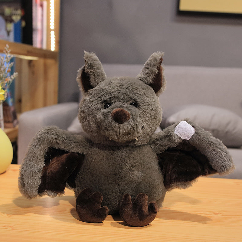 Soft Cotton Bat Plush Toy 24cm dark-grey by HitMyNeed