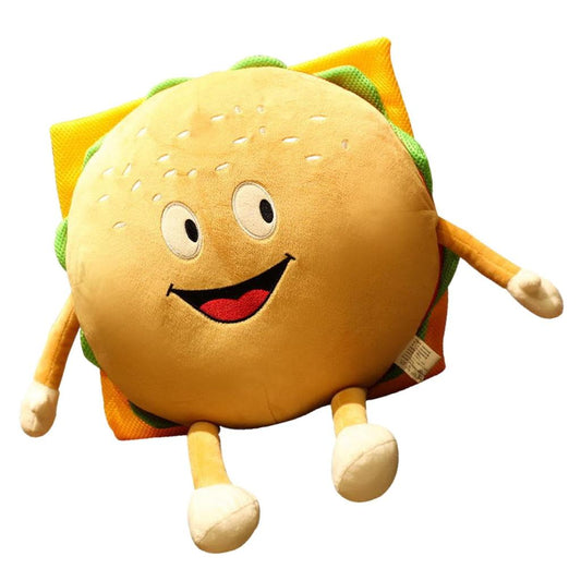 Soft Cotton Burger Plush Pillow Toy 45cm by HitMyNeed