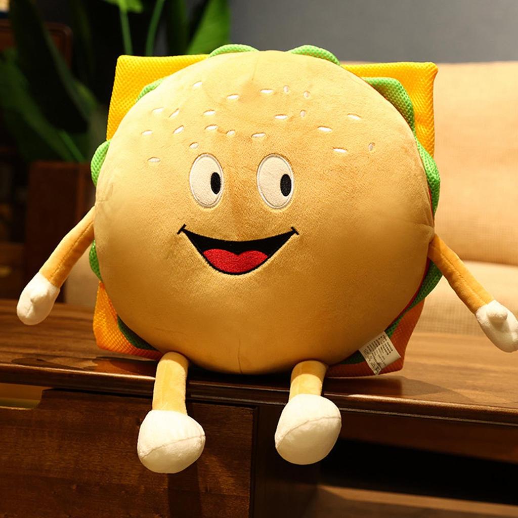Soft Cotton Burger Plush Pillow Toy 45cm by HitMyNeed