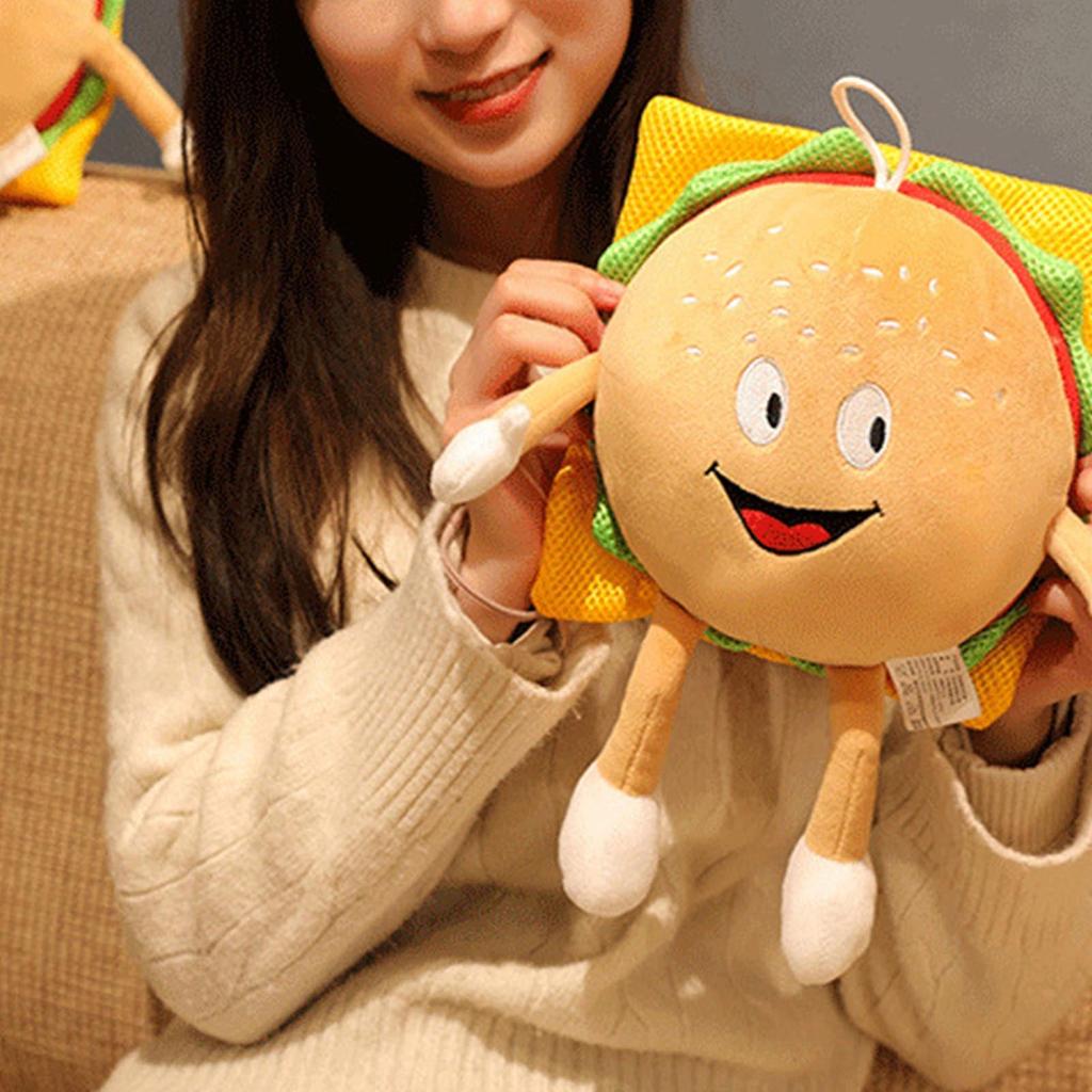 Soft Cotton Burger Plush Pillow Toy 45cm by HitMyNeed