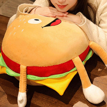 Soft Cotton Burger Plush Pillow Toy 45cm by HitMyNeed