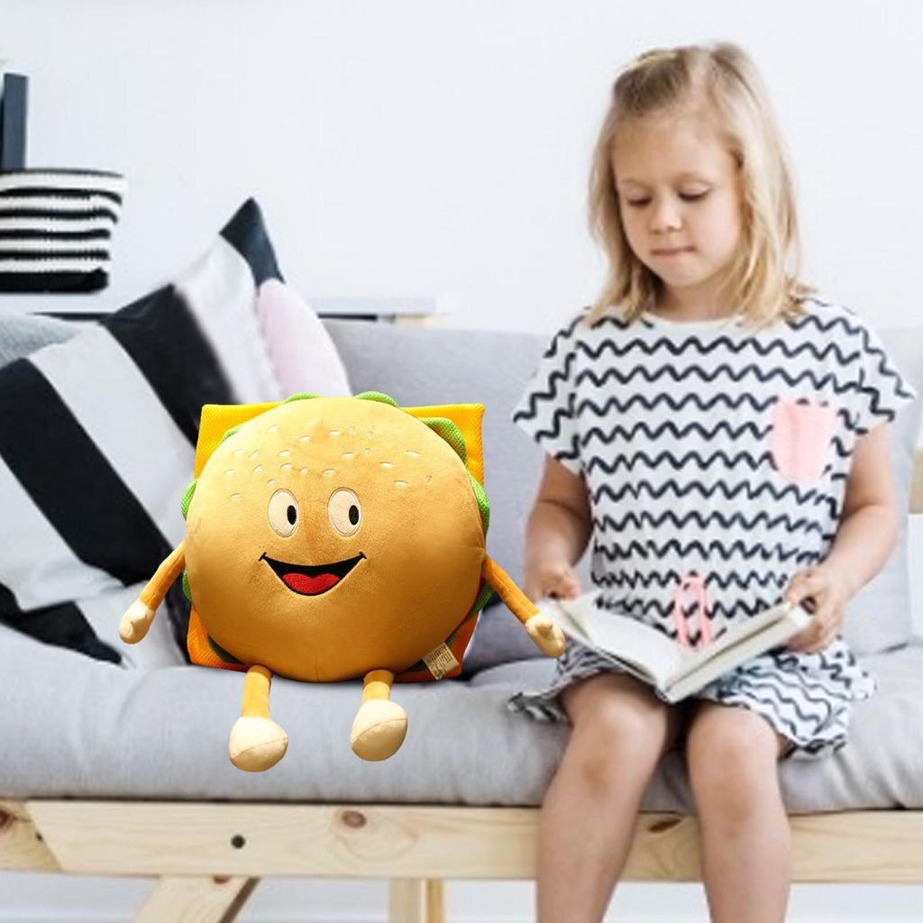 Soft Cotton Burger Plush Pillow Toy 45cm by HitMyNeed