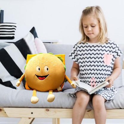 Soft Cotton Burger Plush Pillow Toy 45cm by HitMyNeed