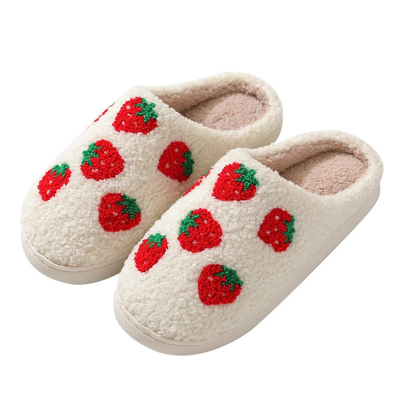 Soft Indoor Strawberry Slippers for Women & Teens by HitMyNeed