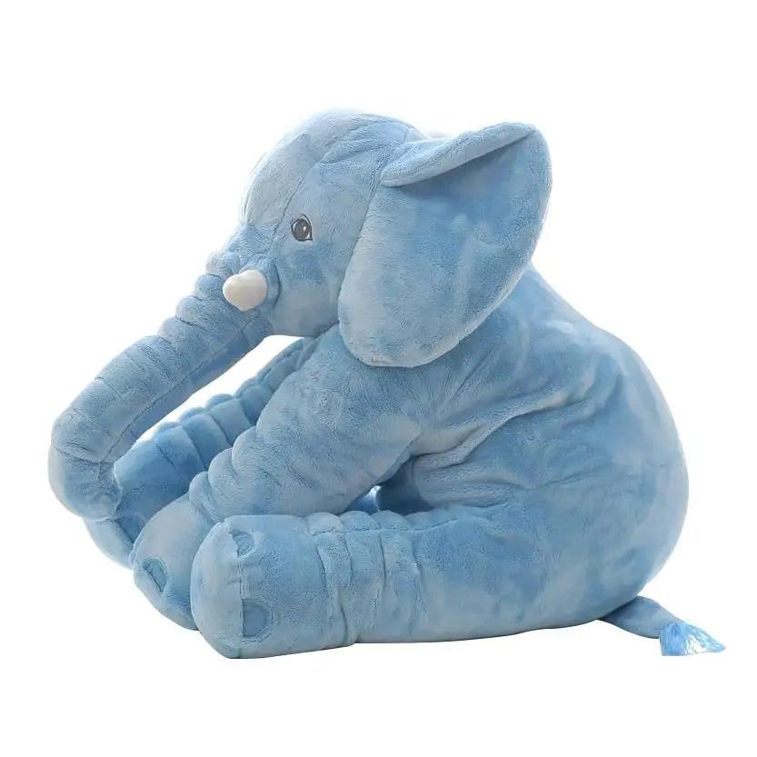 Soft Large Elephant Plush Toy for Kids & Babies blue 40cm by HitMyNeed
