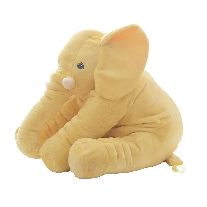 Soft Large Elephant Plush Toy for Kids & Babies yellow 40cm by HitMyNeed