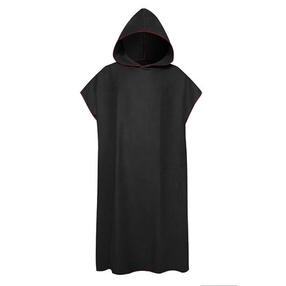 Soft Microfiber Beach Changing Poncho Robe black by HitMyNeed