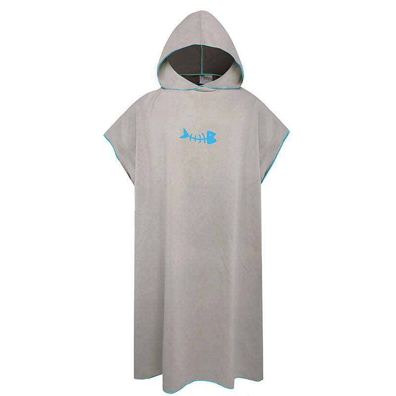 Soft Microfiber Beach Changing Poncho Robe gray by HitMyNeed