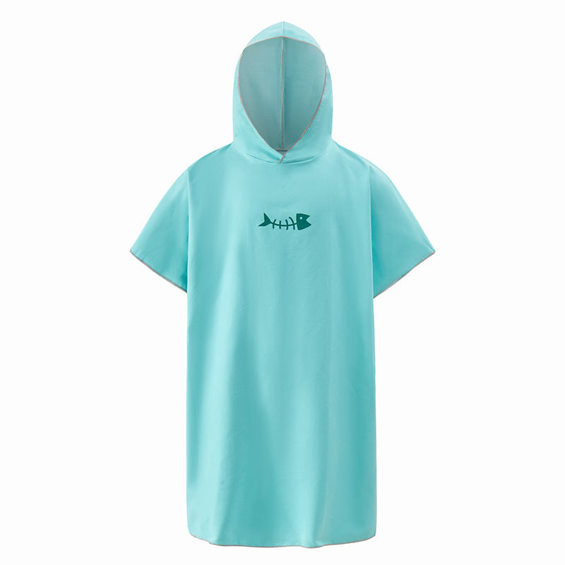 Soft Microfiber Beach Changing Poncho Robe mint-green by HitMyNeed