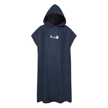Soft Microfiber Beach Changing Poncho Robe navy-blue by HitMyNeed