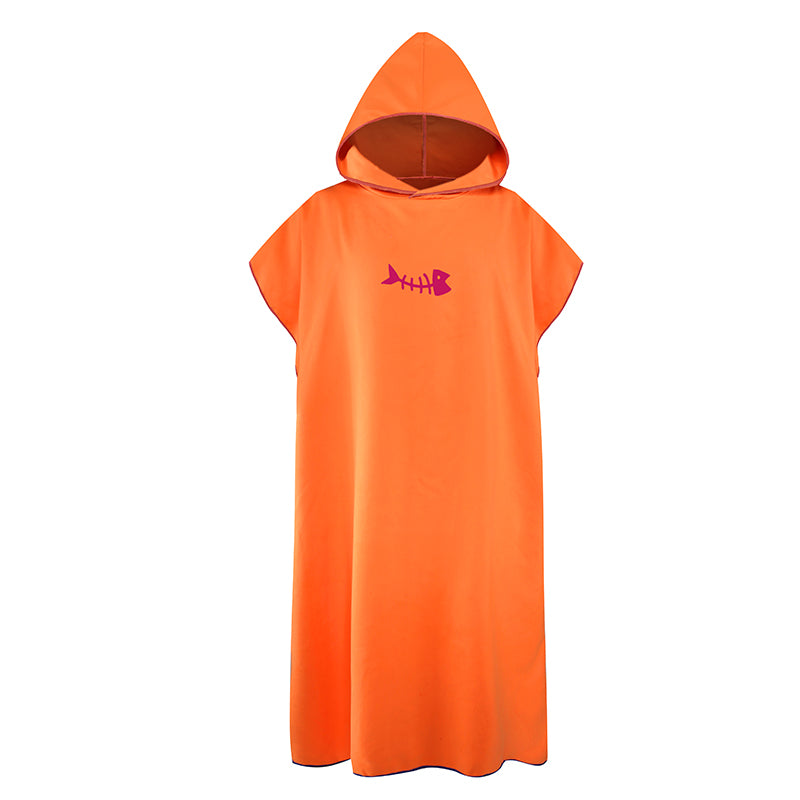 Soft Microfiber Beach Changing Poncho Robe orange by HitMyNeed