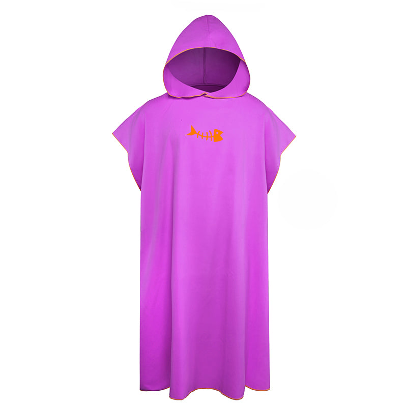 Soft Microfiber Beach Changing Poncho Robe purple by HitMyNeed