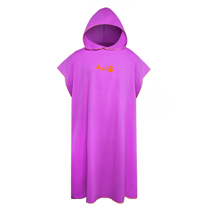 Soft Microfiber Beach Changing Poncho Robe purple by HitMyNeed