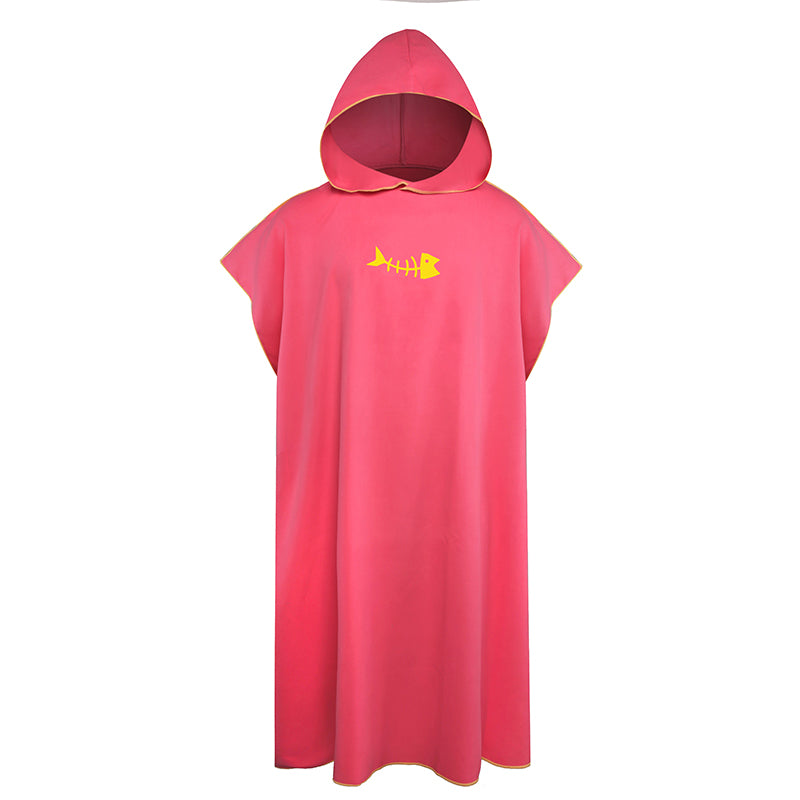 Soft Microfiber Beach Changing Poncho Robe rose-red by HitMyNeed