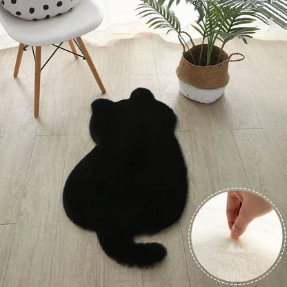 Soft Plush Cat Floor Mat, Non-Slip 47 x 93 cm area-rugs-black by HitMyNeed