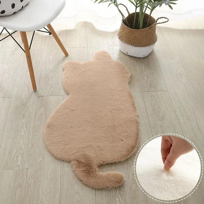 Soft Plush Cat Floor Mat, Non-Slip 47 x 93 cm area-rugs-khaki by HitMyNeed