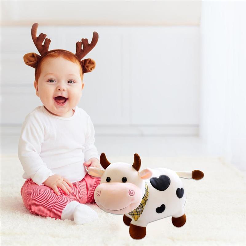 Soft Plush Cow Stuffed Animal Toy for Kids by HitMyNeed