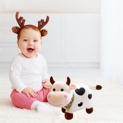 Soft Plush Cow Stuffed Animal Toy for Kids by HitMyNeed