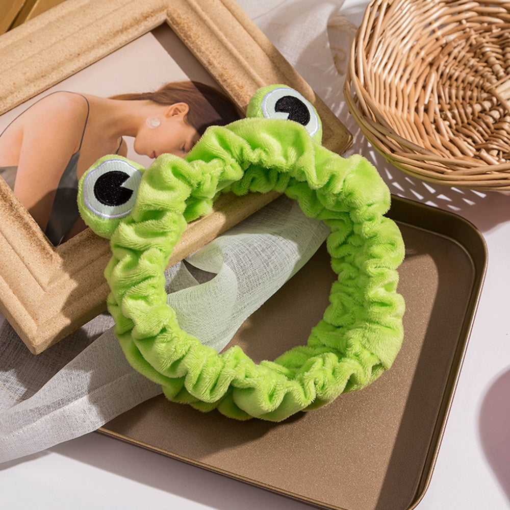 Soft Plush Frog Makeup Headband b by HitMyNeed