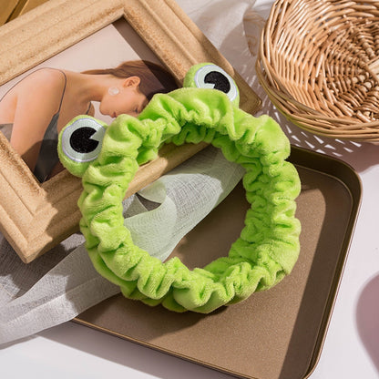 Soft Plush Frog Makeup Headband b by HitMyNeed