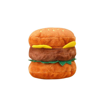 Soft Plush Squeaky Hamburger Dog Toy by HitMyNeed