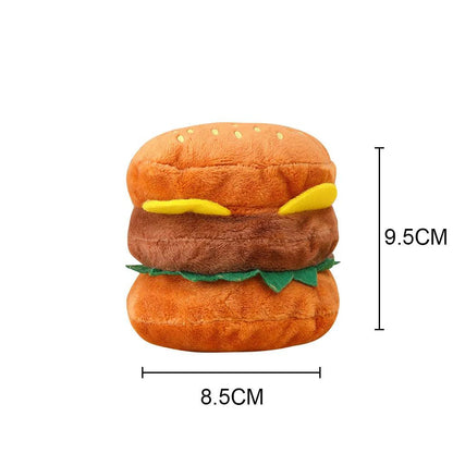 Soft Plush Squeaky Hamburger Dog Toy by HitMyNeed