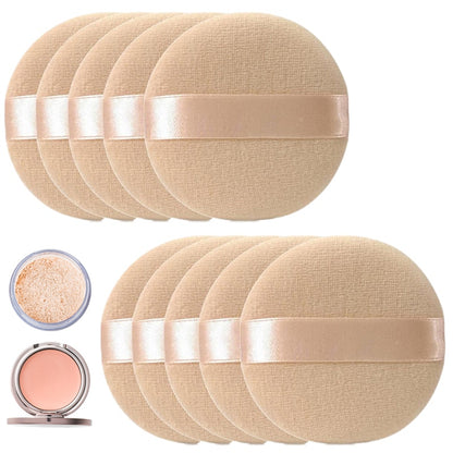 Soft Powder Puff Makeup Applicator Set (10 Pack) by HitMyNeed