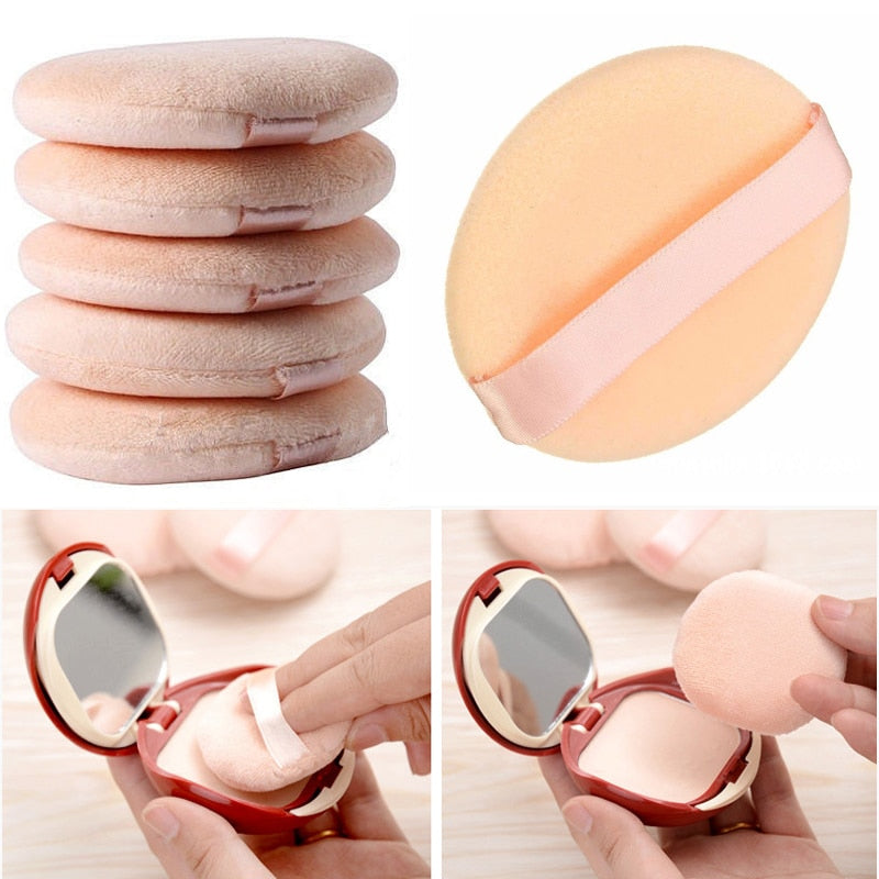 Soft Powder Puff Makeup Applicator Set (10 Pack) by HitMyNeed