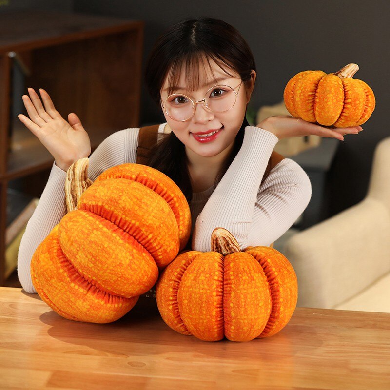 Soft Pumpkin Cushion Halloween Decor Pillow 15cm by HitMyNeed