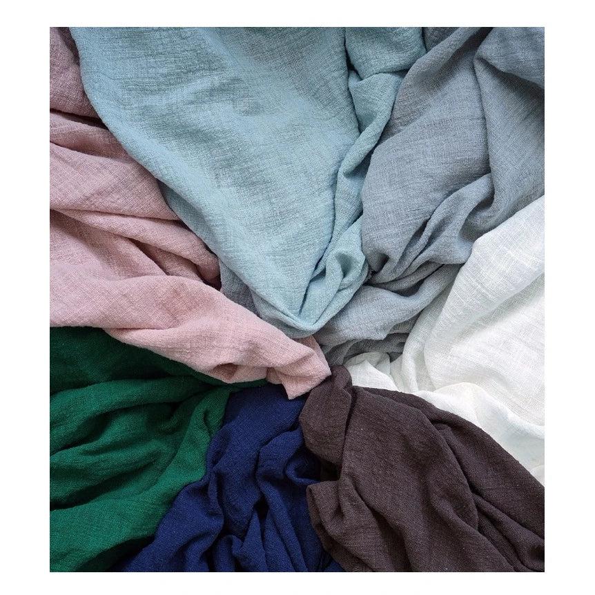 Soft Pure Cotton Table Runner with Rustic Texture by HitMyNeed