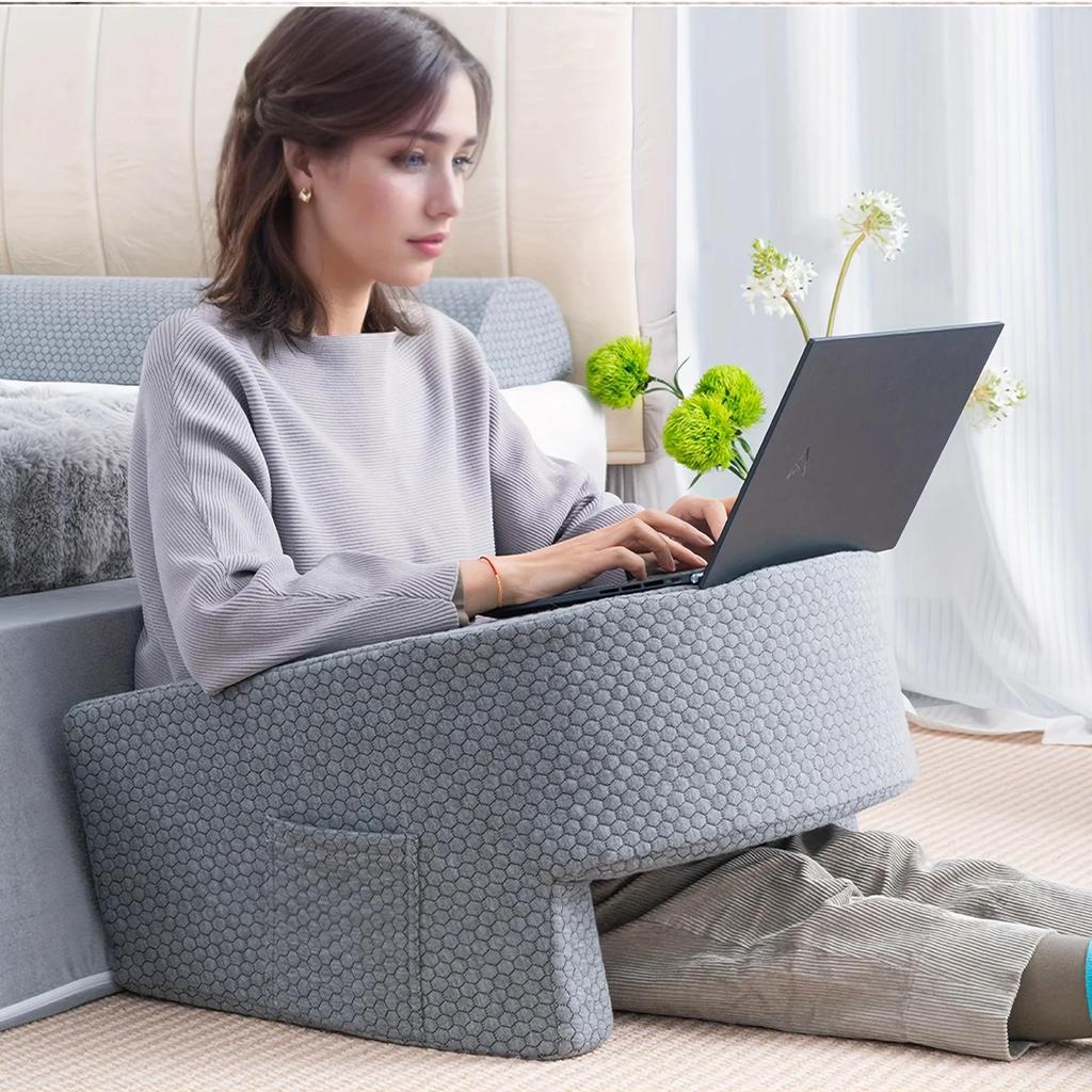 Soft Reading Pillow with Arm Rests and Washable Cover by HitMyNeed