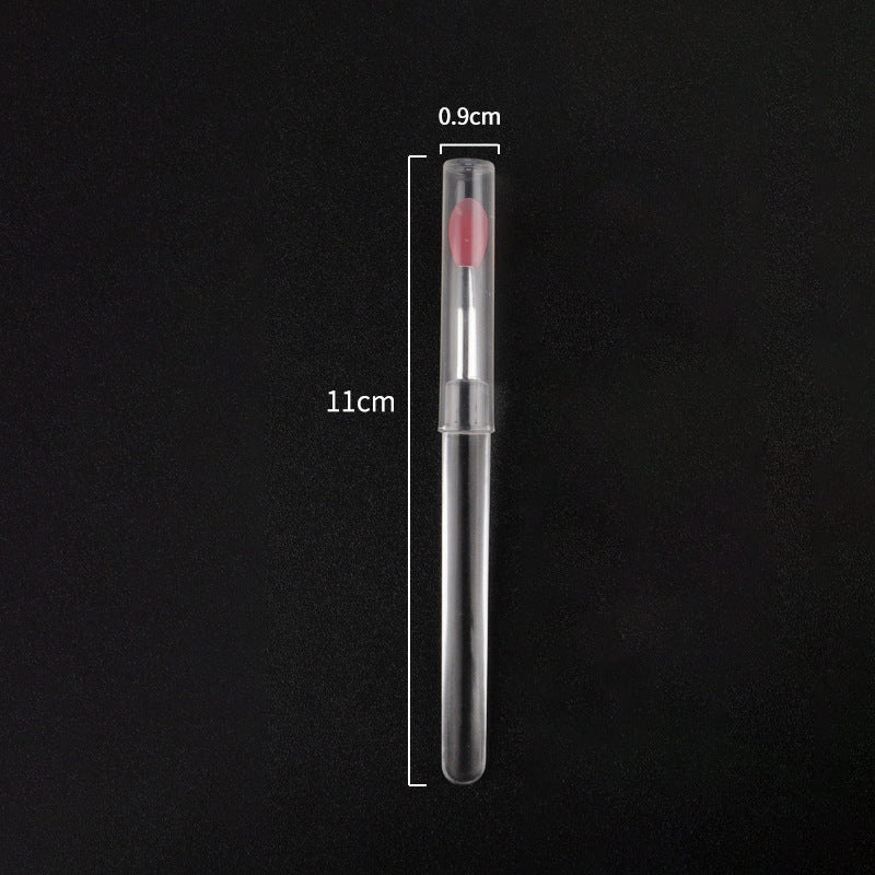 Soft Reusable Silicone Lip Applicator with Lid 1pcs-pink by HitMyNeed