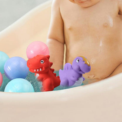 Soft Rubber Dino Bath Toys Set of 6 by HitMyNeed