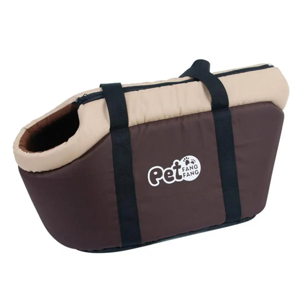 Soft-Sided Breathable Pet Travel Bag with Pad coffee l by HitMyNeed