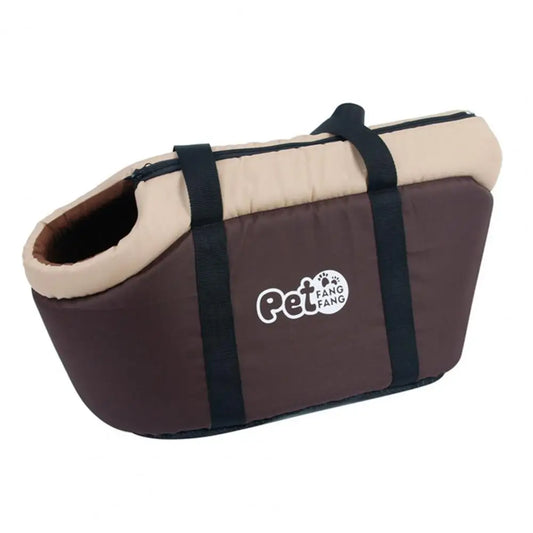 Soft-Sided Breathable Pet Travel Bag with Pad coffee l by HitMyNeed