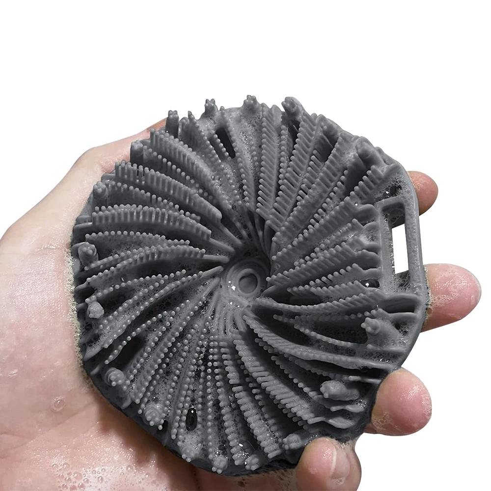 Soft Silicone Body Scrubber with Ergonomic Handle by HitMyNeed