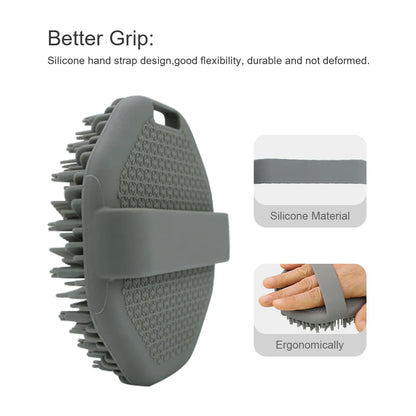 Soft Silicone Body Scrubber with Ergonomic Handle by HitMyNeed