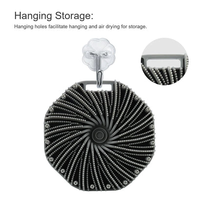 Soft Silicone Body Scrubber with Ergonomic Handle by HitMyNeed
