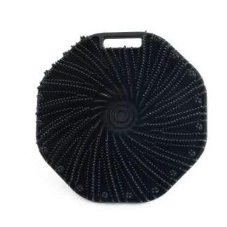 Soft Silicone Body Scrubber with Ergonomic Handle black by HitMyNeed